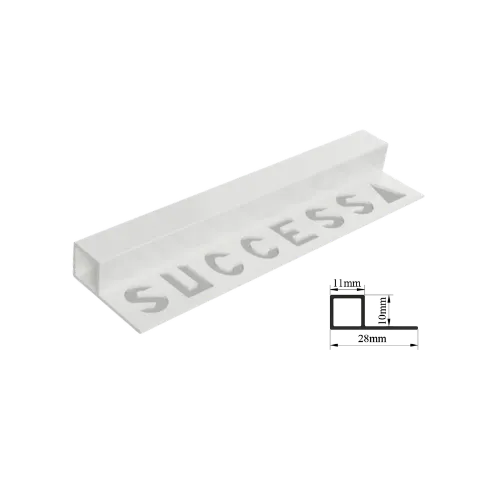 คิ้วเหลี่ยม 10mm เคลือบ UV รุ่น UCS10